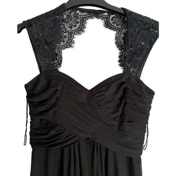 Scarlett Nite Dress Womens Size 8 Black Halter Neck Sleeveless Sheer Lined - Picture 5 of 6